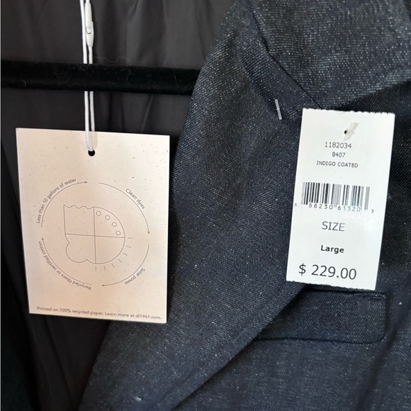 NWT DL 1961 long denim blazer with fun front pockets - Picture 3 of 3